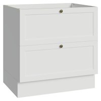 Balcão de Cozinha 80 cm 2 Gavetas (Sem Tampo) Branco Vik Madesa