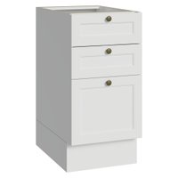 Balcão de Cozinha 40 cm 3 Gavetas (Sem Tampo) Branco Vik Madesa