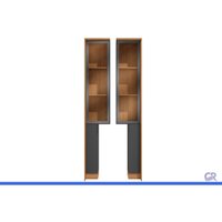 Guarda Roupa Modulado Casal Torre 4Pt Vdo Liga Grafite Kappesberg