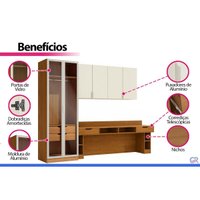 Quarto Modulado Solteiro Liga 10 Peças QM41 Grafite Kappesberg