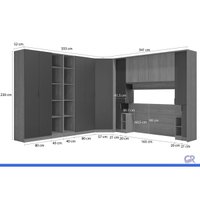 Quarto Planejado Casal Liga 10Peças 13Pt QM29 Graf