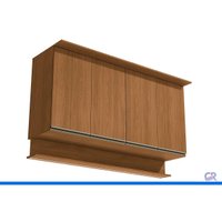Armário Aéreo Modulado 4 Portas 165cm Liga Canela Kappesberg