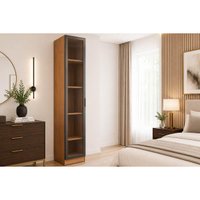 Guarda Roupa Modulado Casal Armário 1Pt Vidro Liga Graf Kappesberg
