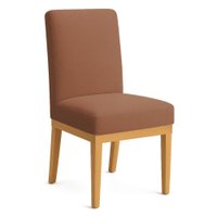 Cadeira de Jantar Brisa Boucle Base de Madeira - Pallazio Cor:Terracota