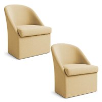 Kit 2 Poltronas Decorativas Malli Boucle - Pallazio Cor:Caramelo