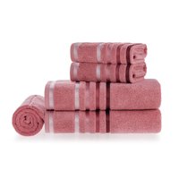 Jogo de Banho 5 Peças Fio Penteado Lumina Rosa Rosa Retrô Karsten