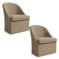 Kit 2 Poltronas Decorativas Malli Boucle - Pallazio Cor:Capuccino