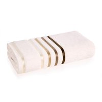 Toalha de Banho Karsten Fio Penteado Lumina Ivory Marrom 140x70 cm