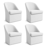 Kit 4 Poltronas Decorativas Malli Boucle - Pallazio Cor:Off White