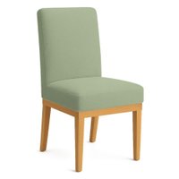 Cadeira de Jantar Brisa Boucle Base de Madeira - Pallazio Cor:Verde Pistache