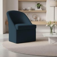 Poltrona Decorativa Malli Suede - Pallazio Cor:Azul Marinho
