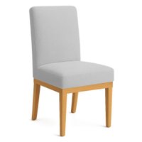 Cadeira de Jantar Brisa Boucle Base de Madeira - Pallazio Cor:Cinza
