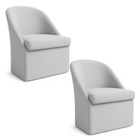 Kit 2 Poltronas Decorativas Malli Boucle - Pallazio Cor:Cinza