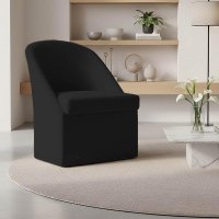 Poltrona Decorativa Malli Suede - Pallazio Cor:Preto