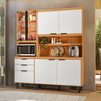 Kit Cozinha Murano 7 Portas e 2 Gavetas Freijó Acetinado