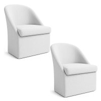 Kit 2 Poltronas Decorativas Malli Boucle - Pallazio Cor:Off White