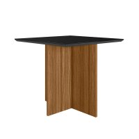 Mesa de Jantar Helô Tampo Com Vidro 90cm Carvalho/Off White - Pallazio