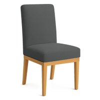 Cadeira de Jantar Brisa Boucle Base de Madeira - Pallazio Cor:Grafite