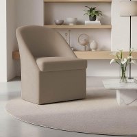 Poltrona Decorativa Malli Suede - Pallazio Cor:Capuccino