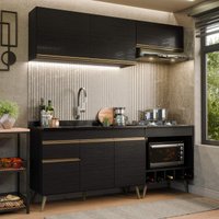 Cozinha Modulada Compacta para Forno/Cooktop com Pia 190cm Florença Multimóveis MCR2450