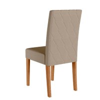 Kit 6 Cadeiras de Jantar Jade Suede Base Freijó - Pallazio Cor:Bege