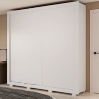 Guarda-Roupa Casal Nicole 2 Portas 3 Gavetas 100% Mdf Branco - Acp Móveis