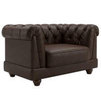 Poltrona Decorativa Capitone Acorde Pes MDF Courino TCS 721 MOLL