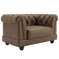 Poltrona Decorativa Capitone Acorde Pes MDF Courino TCS 729 MOLL