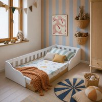 Cama Infantil 94,5 Cm Montessoriana Bca Branco/Lamina Mel - Brv