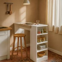 Bancada de Cozinha 120 Cm 4 Prateleiras Bmu Branco - Brv