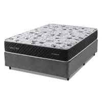 Cama Box Casal Espuma AG65 Double Face Belga 138x188x57cm Herval - Suporta até 150kg por pessoa Preto/Cinza