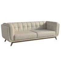 Sofa Living 2 Lugares Bellare 180 cm Pes Madeira Linho TCS 701 MOLL