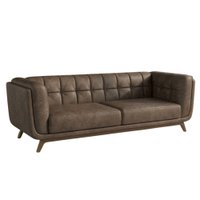 Sofa Living 2 Lugares Bellare 180 cm Pes Madeira Courino TCS 729 MOLL