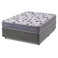 Cama Box Casal Double Face AG65 Eclipse 138x188x58cm Herval - Suporta até 150kg por pessoa Cinza