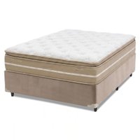 Cama Box Casal Espuma Pillow Top Lord 138x188x68cm Herval - Suporta até 150 kg por pessoa