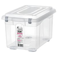 Caixa Organizadora com Tampa Top Stock Sanremo 16,7L Plástico Transparente Empilhável