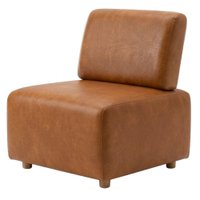 Poltrona Modular Block Pes Madeira Courino TCS 727 MOLL
