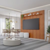 Painel para TV Até 80 Polegadas Maragogi 1 Prateleira 100% Mdf Cinamomo - Permobili