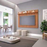 Painel para TV Até 70 Polegadas Trend 1 Prateleira 100% Mdf Ripado Cinamomo - Permobili