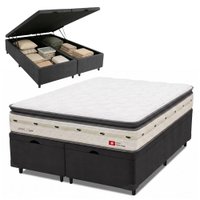 Cama Box Baú King Molas Ensacadas Orion 193x203x73cm Herval - Suporta até 150 kg por pessoa