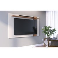 Painel para TV até 70 Polegadas Extensível com Prateleira Multimóveis CRCOL-PTV028 Off White/Madeirado