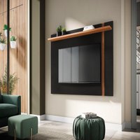 Painel para TV até 70 Polegadas Extensível com Prateleira Multimóveis CRCOL-PTV028 Preto/Madeirado