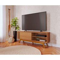 Rack para TV até 60 Polegadas com 1 Porta de Correr Retrô Multimóveis CRCOL-RCK036 Madeirado