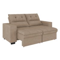 Sofá Retrátil e Reclinável 2 Lugares 2,05m Espanha Cappuccino