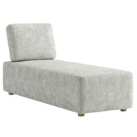 Sofá Chaise Modular Block 74x153 Pes Madeira Linho TCS 701 MOLL