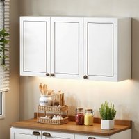 Armário Cozinha Aéreo 120cm 3 Pts Conecta Frizz Branco