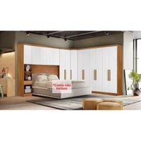 Quarto Modulado Casal Rizon 5Peças QC203 Cumaru N. Horizonte