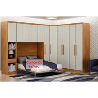 Quarto Modulado Casal Rizon 6Peças QC213 Cumaru N. Horizonte