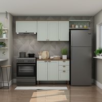 Cozinha Compacta 4 Pçs 6 Pts 4 Gav Iluminata Verde Mint/ebano