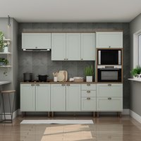 Cozinha Compacta 5 Pçs 10 Pts 4 Gav Iluminata Verde Mint/ebano